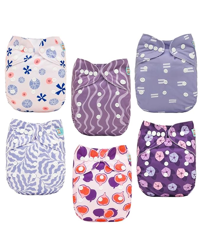 ALVABABY Baby Cloth Diaper 6 Pack by ALVABABY