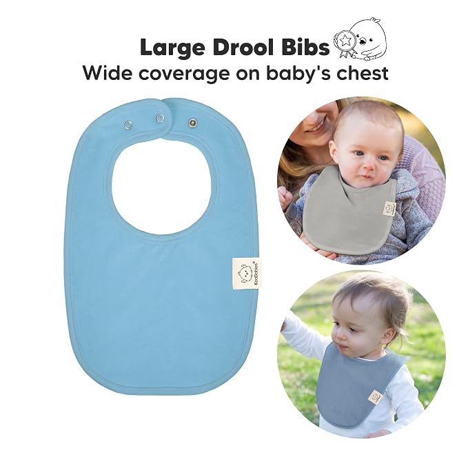 8-Pack Organic Baby Bibs for Boys, Girls - Image 2
