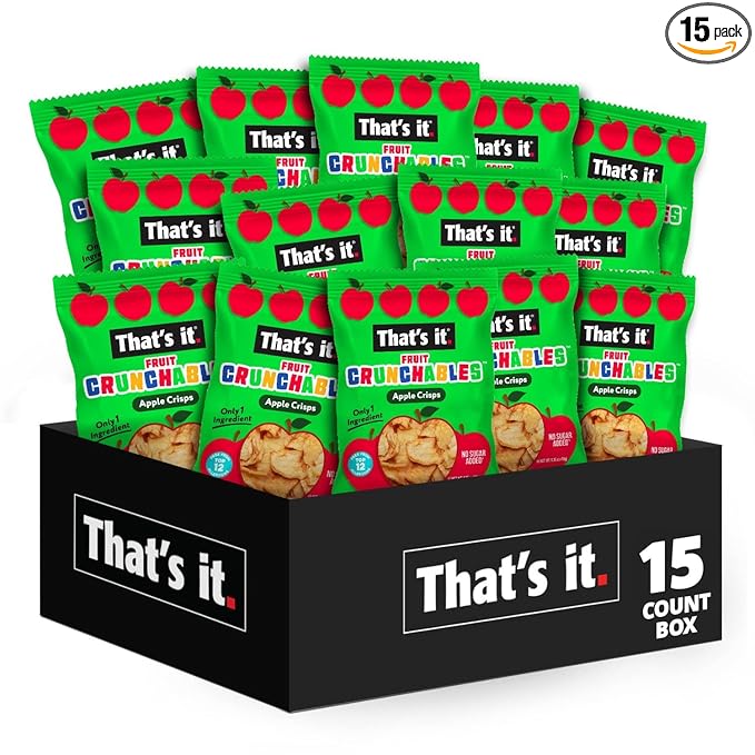 That's it. Fruit Crunchables Apple Crisps healthy snacks by Thatsit