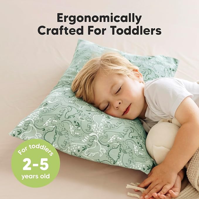 KeaBabies Toddler Pillow with Pillowcase, Jumbo 14X20 - Image 2