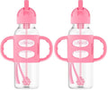 Dr. Brown's Milestones Narrow Sippy Straw Bottle, Spill-Proof by DrBrowns