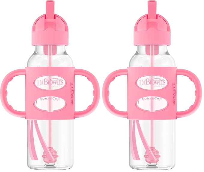 Dr. Brown's Milestones Narrow Sippy Straw Bottle, Spill-Proof by DrBrowns