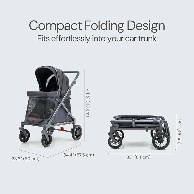 Familidoo Q1 Multi-Use Kids Wagon Stroller – Foldable, Lightweight & All-Terrain - Image 7