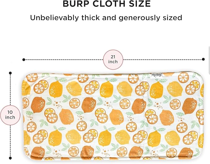 5-Pack Organic Cotton Burp Cloths – Large, Ultra-Soft 3-Layer Towels - Image 3