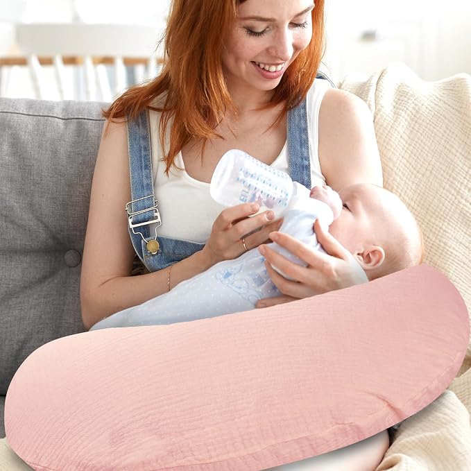 Hooyax Muslin Nursing Pillow Covers Only, Soft and Breathable Nursing Covers - Image 4