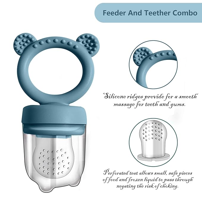 Baby Food Feeder Pacifier with Breast Milk Popsicle Teether-Silicone Forage - Image 4