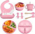 Baby Led Weaning Supplies, 8 Piece BPA-Free Silicone Feeding Set, Silicone by Catvegue