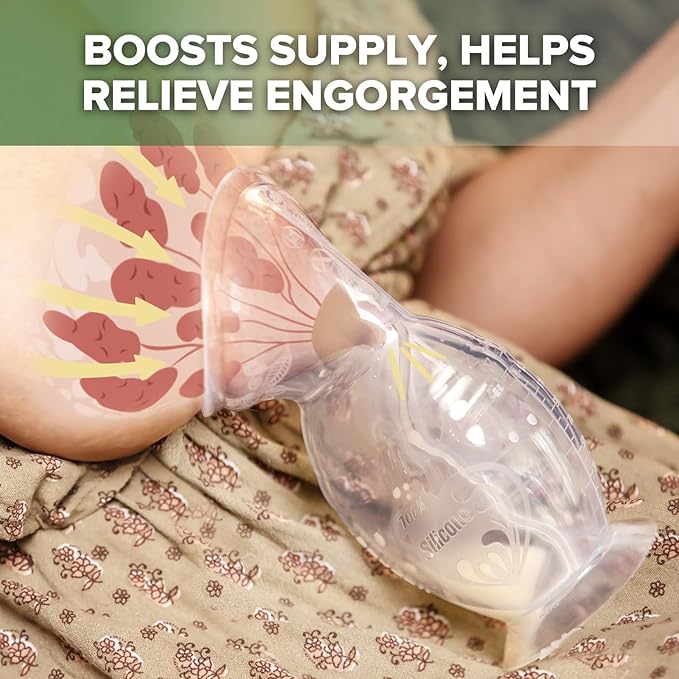 Haakaa Manual Breast Pump with Base 4 Fl Oz/100ml+Lid - Image 6