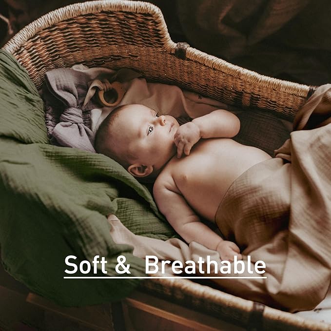 Muslin Receiving Blankets, Neutral Blanket Swaddling - Image 5