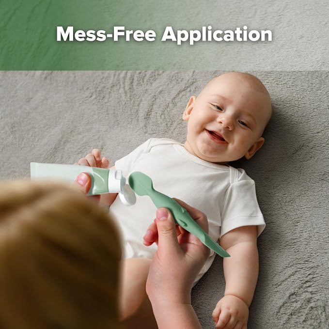 haakaa Baby Diaper Cream Spatula, Mess-free Silicone Diaper Rash Cream - Image 2