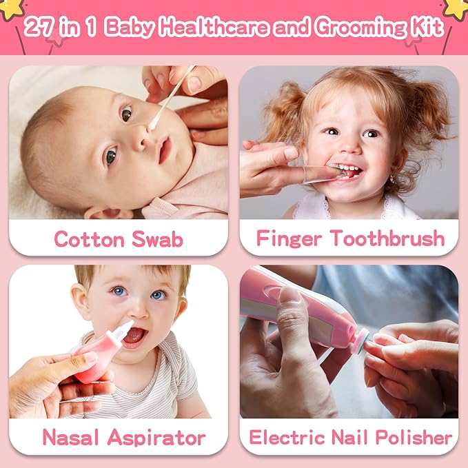 Infant Grooming Essentials: Electric Safety Nail Trimmer, Nasal Aspirator - Image 6