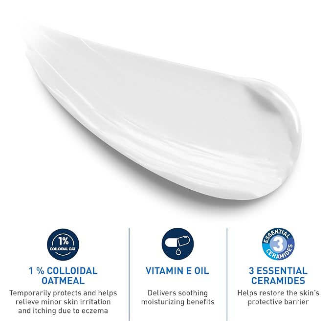 CeraVe Baby Eczema Relief Cream, 1% Colloidal Oatmeal Cream - Image 3