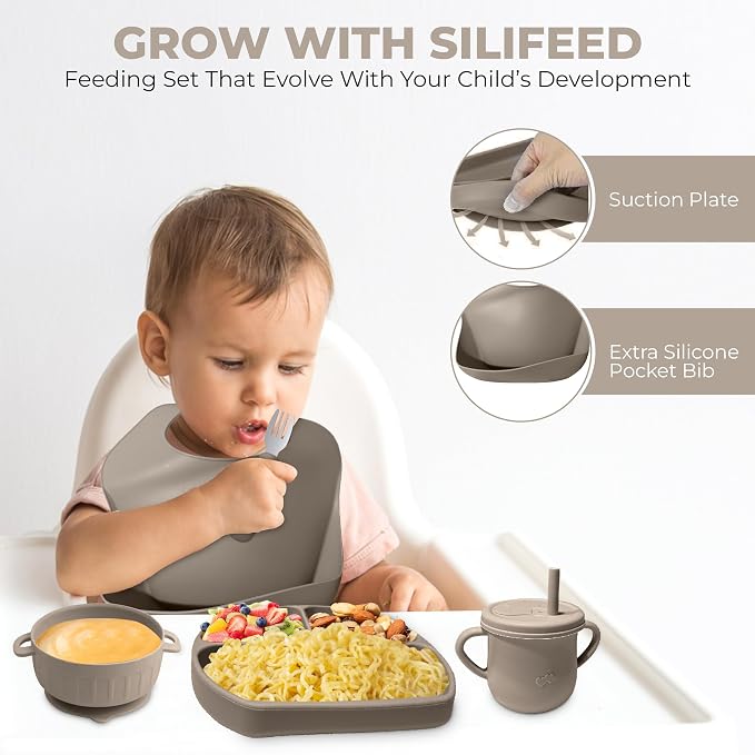 SiliFeed Silicone Baby Feeding Set – Durable, Non-Toxic Mealtime Kit - Image 2