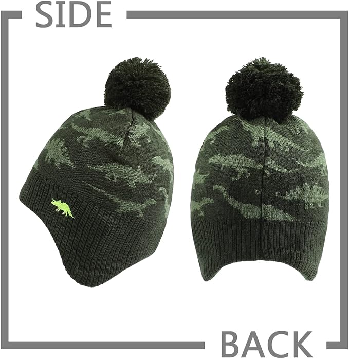 JANGANNSA Knitted Baby Hat Scarf Set Winter Warm Boys Girls Beanie Fleece - Image 2