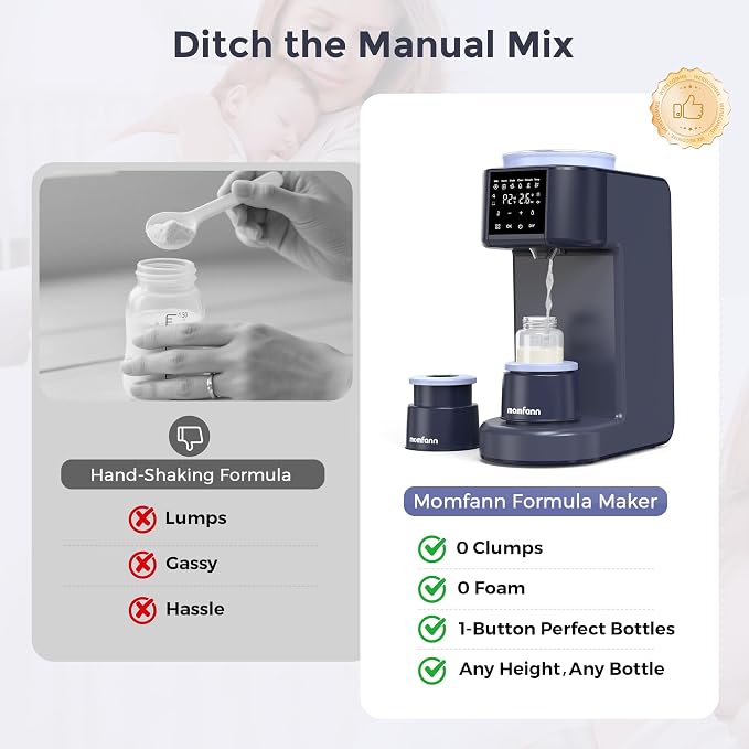 Formula Dispenser Machine, 2-Minute Quick Mix Baby Formula Maker, One-Touch - Image 3