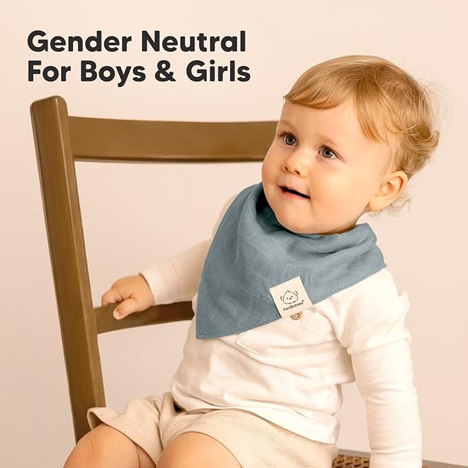 8-Pack Muslin Baby Bibs for Boys, Girls - Image 6