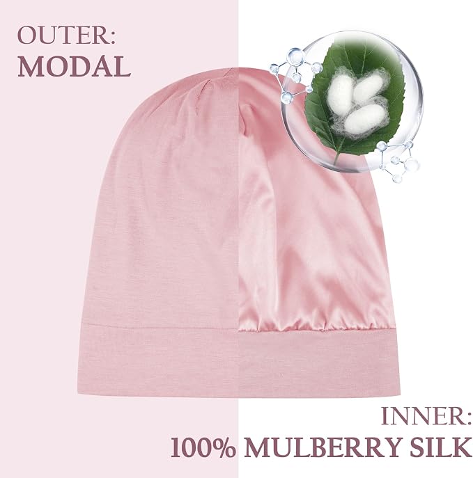 OLESILK Silk Toddler Bonnet 6-36 Months: 100% Mulberry Silk & Modal, Anti-Frizz - Image 2