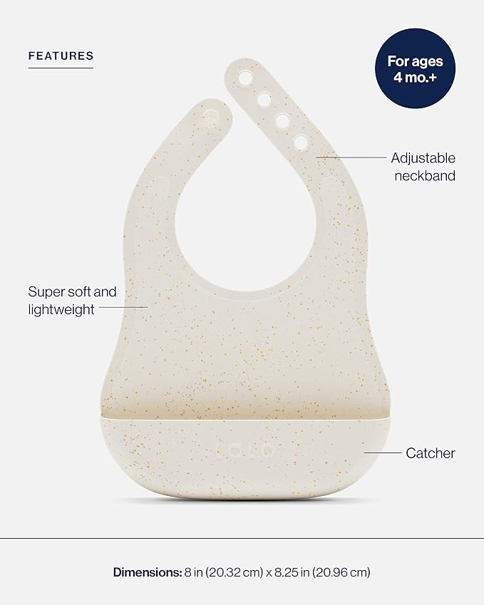 Lalo The Bib - Waterproof, Non-Toxic Silicone Baby Bib - Image 3