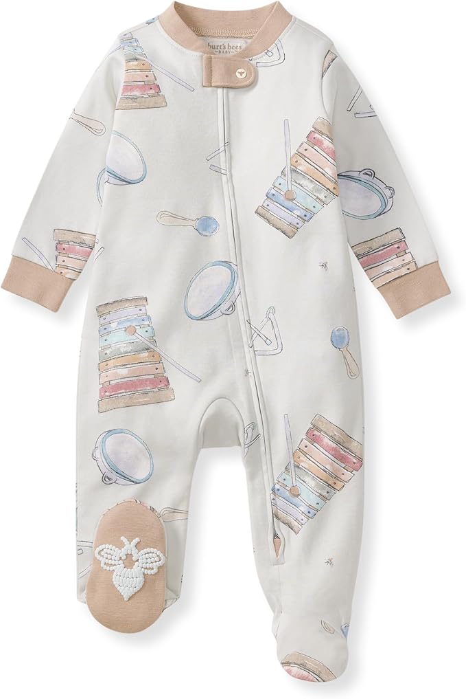 Burt’s Bees Baby Boys' One-Piece Sleep and Play 100% Organic Cotton PJs by BurtsBeesBaby
