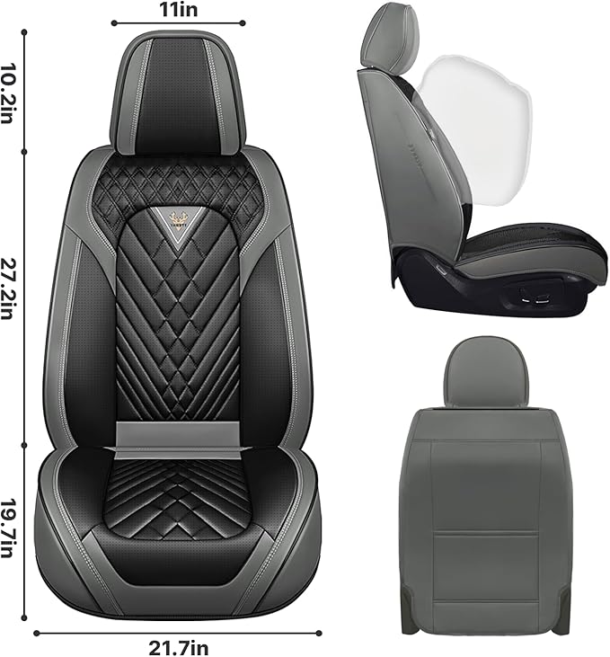 Car Seat Covers Full Coverage Seat Cover Premium Waterproof Faux Leather - Image 2