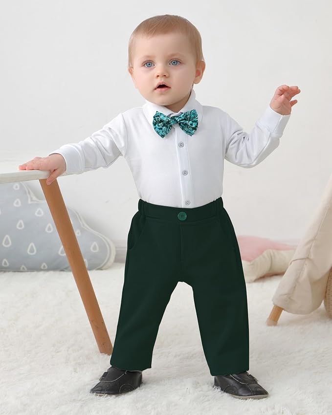 DISAUR Baby Boy Clothes Toddler Boy Outfits 4PCS Gentleman Dress - Image 3