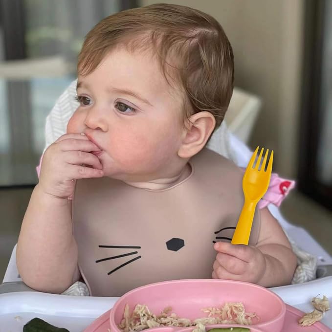 12 Pcs Kids Spoons and Forks Toddler Utensils Plastics Reusable Silverware Baby - Image 6