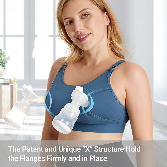 Momcozy Pumping Bra, Pumping Bra Hands Free All Day Wear Pumping & Nursing Bra - Image 3
