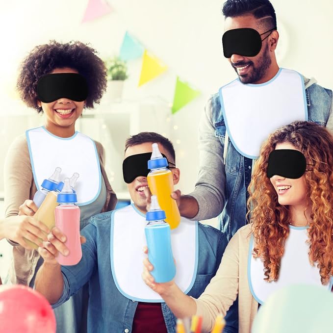 Leinuosen 24 Pcs Baby Shower Blindfold Feeding Game Set Include 6 Plastic Chug - Image 6