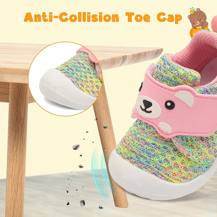 FEETCITY Baby Walking Shoes Wide Baby Shoes Boys Girls Infant Sneakers Crib - Image 5