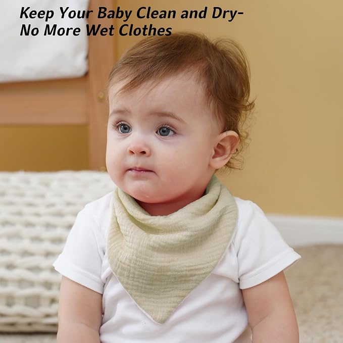 Muslin Baby Bibs Baby Drool Bandana Bibs - Image 5