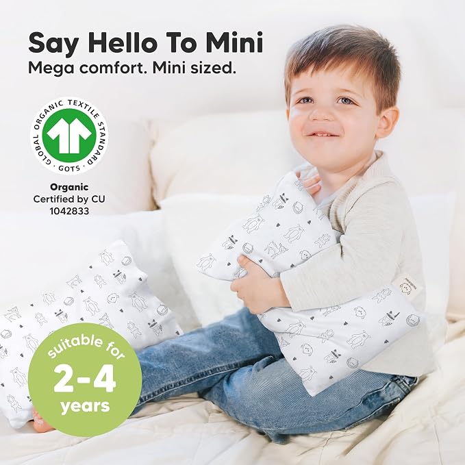Mini Toddler Pillow with Pillowcase - Image 3