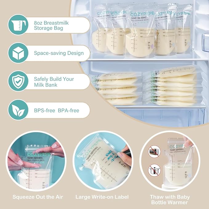 200 Pcs Breastmilk Storage Bags, 8oz Breast Milk Storing Bag - Image 6