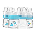 YOHKOH Glass Baby Bottles with Slow Flow Nipple, Newborn Anti-Colic Baby Bottles by Home