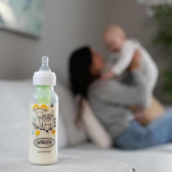 Dr. Brown's Natural Flow Anti-Colic Options+ Narrow Baby Bottle, Squirrel & Goat - Image 19