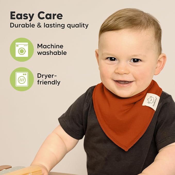8-Pack Organic Baby Bandana Bibs - Image 7