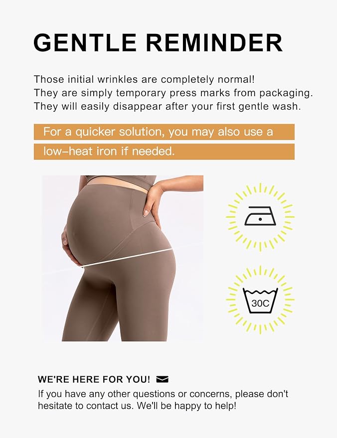 POSHDIVAH Women's Creamluxe Maternity Leggings 25"/28" Over The Belly Pregnancy - Image 6