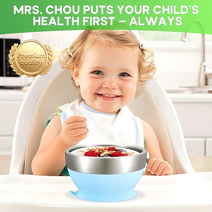 Suction Bowl and Spoon Set for Babies and Toddlers Non-Slip Silicone Suction - Image 8