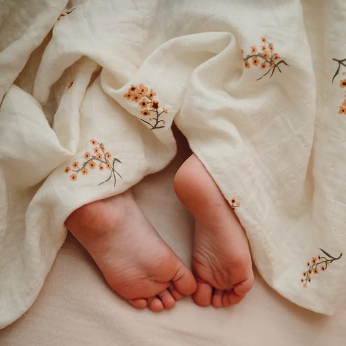 mushie Muslin Baby Swaddle Blanket | 100% Organic Cotton - Image 3