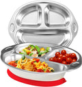 Mrs. Chou® Stainless Steel Baby Suction Plates: Divided Plates by MrsChou