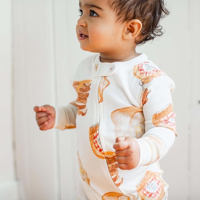 Burt’s Bees Baby Boys' One-Piece Sleep and Play 100% Organic Cotton PJs - Image 4