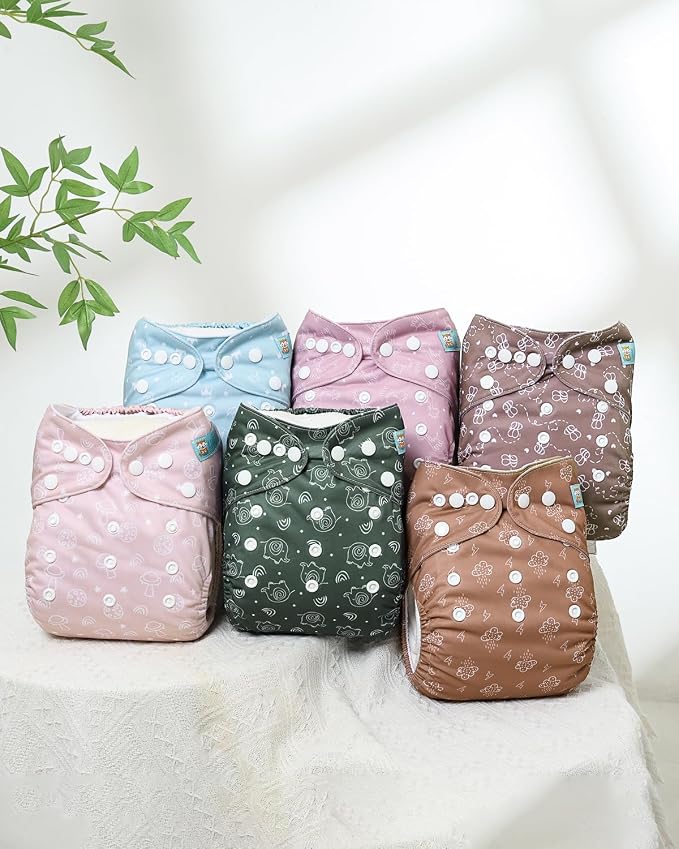 ALVABABY Baby Cloth Diapers 6 Pack - Image 8