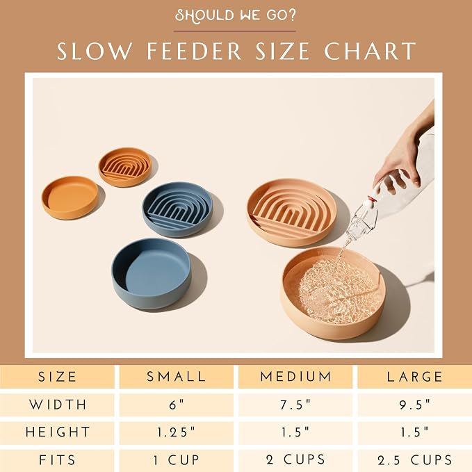 Should We Go? Slow Feeder for Dogs & Cats, The Slowdown Bowl Silicone Slow - Image 5
