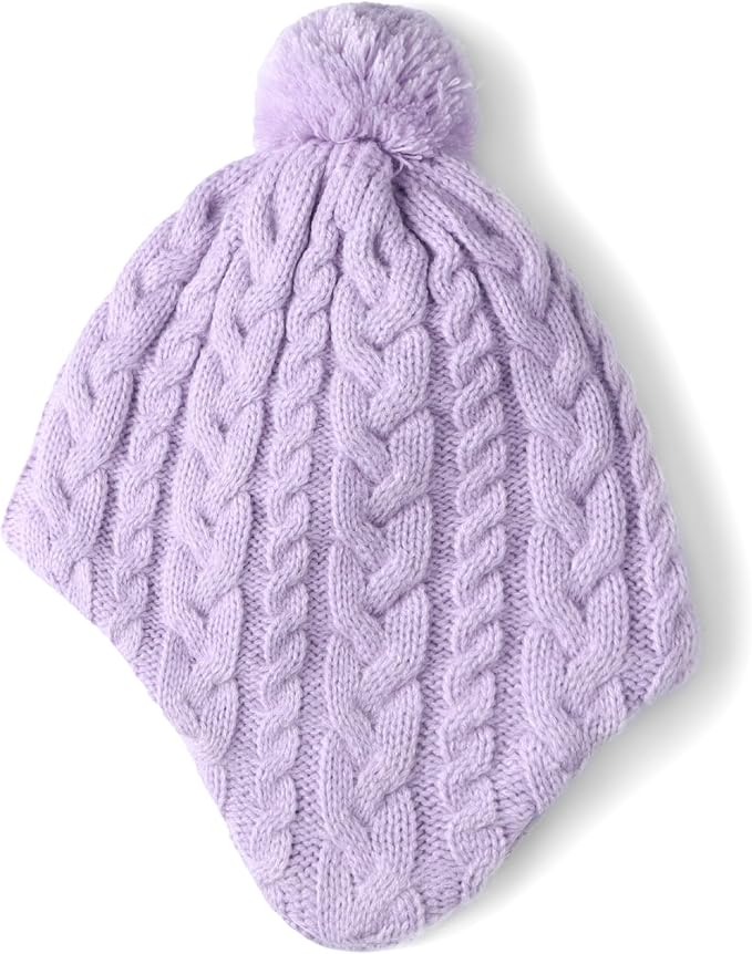 Duoyeree Kids Beanie Hat for Boys Girls Pom-pom Kint Hats Cozy Lining Winter - Image 2