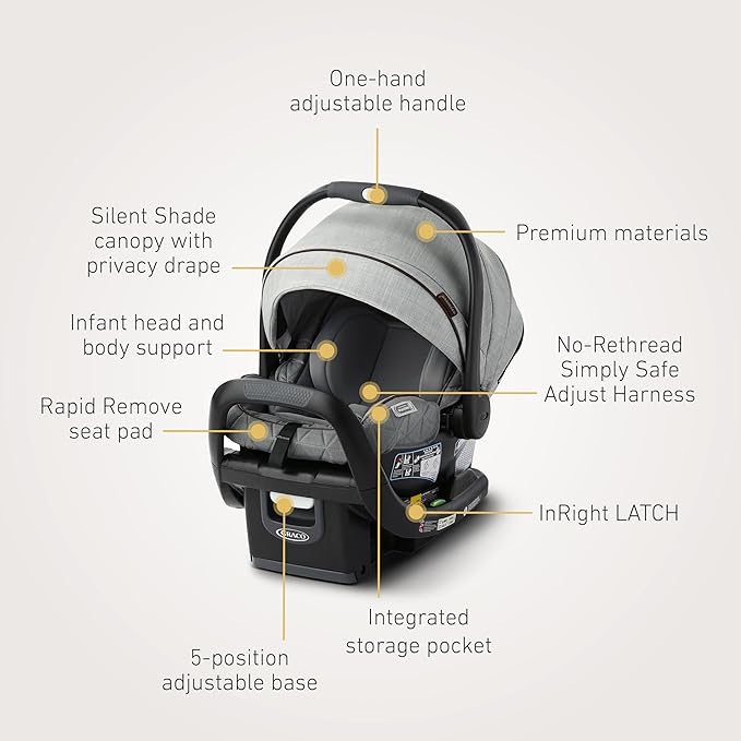 Graco Premier SnugRide SnugFit XT Infant Car Seat, Anti Rebound Bar - Image 6