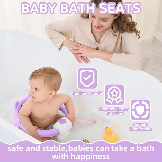 Baby Bath Seat for Babies 6 Months & up, Non-Slip Toddler Bath Seats for Babies - Image 2