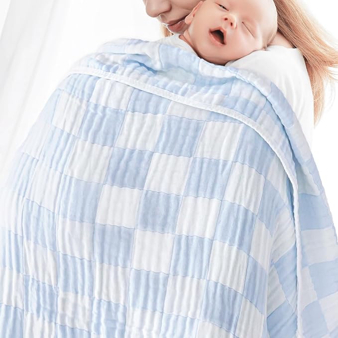 Muslin Baby Blankets for Boys Girls, 70% Cotton and 30% Rayon Blanket for - Image 6