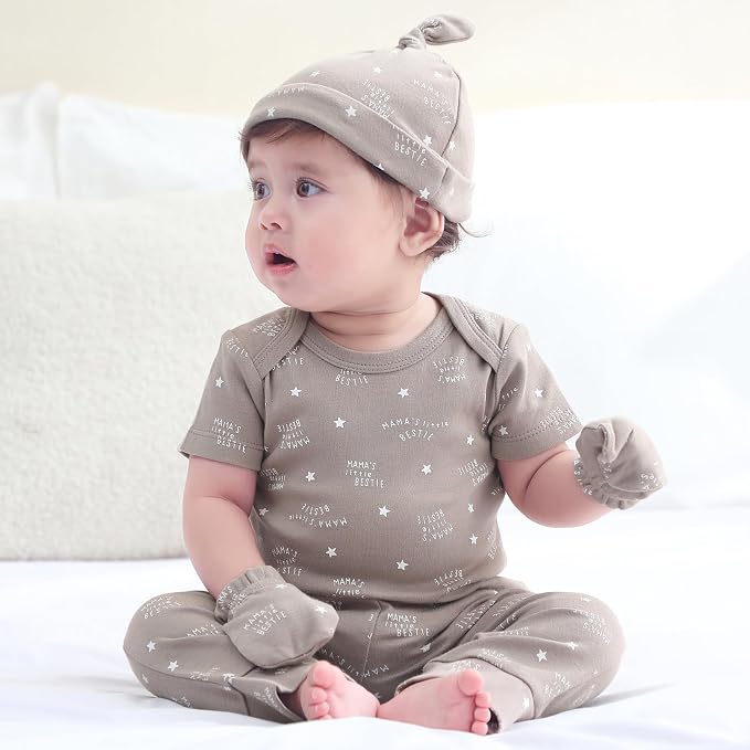 Baby Bodysuit and Pant Set 10-pcs Cotton Soft Newborn Boy Girl Clothes Outfits - Image 5