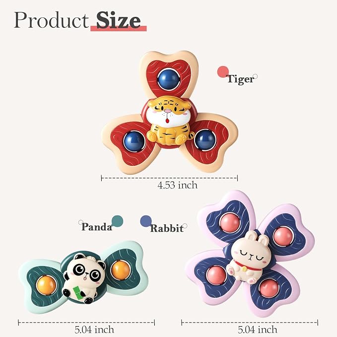 ALASOU 3PCS Suction Cup Spinner Toys - Image 7