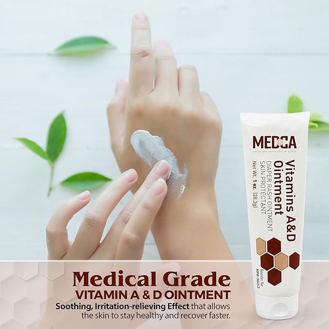 MEDca Vitamin A & D Diaper Rash Ointment- Protectant Cream - Image 3