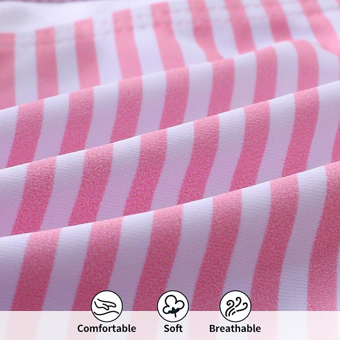 Toddler Swimsuit Girl Color Block Stripe Swimwear Baby Girl Summer Beach - Image 5